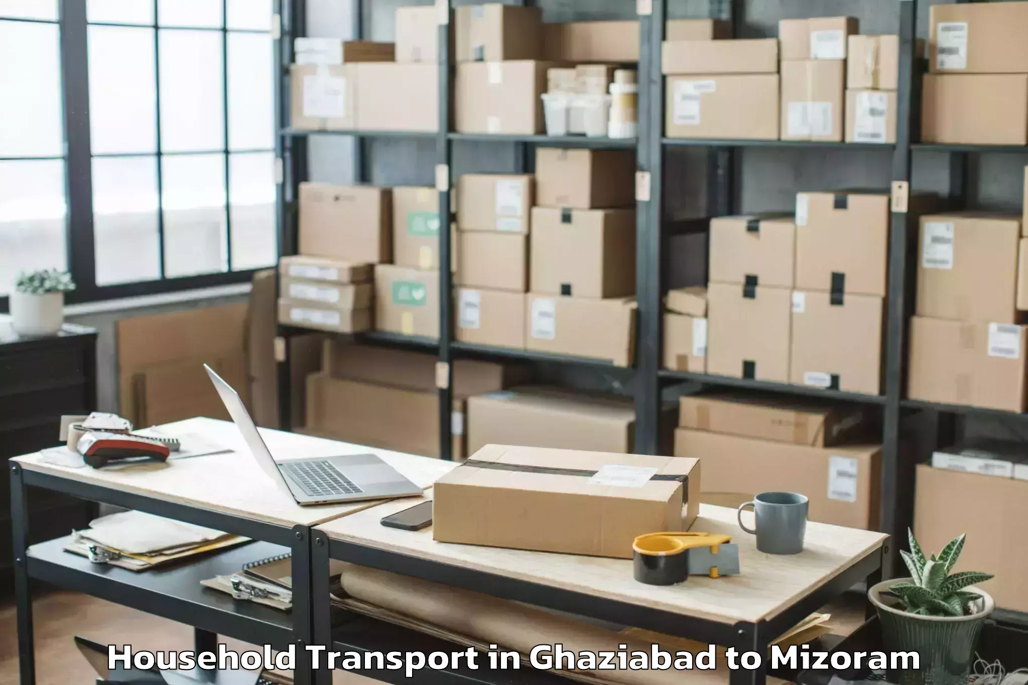 Trusted Ghaziabad to Saitual Household Transport